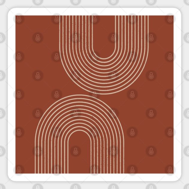 Terra Cotta Minimalist Magnet by Sheila Wenzel Ganny